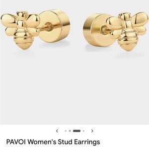 PAVOI Gold Bee Stud Earrings